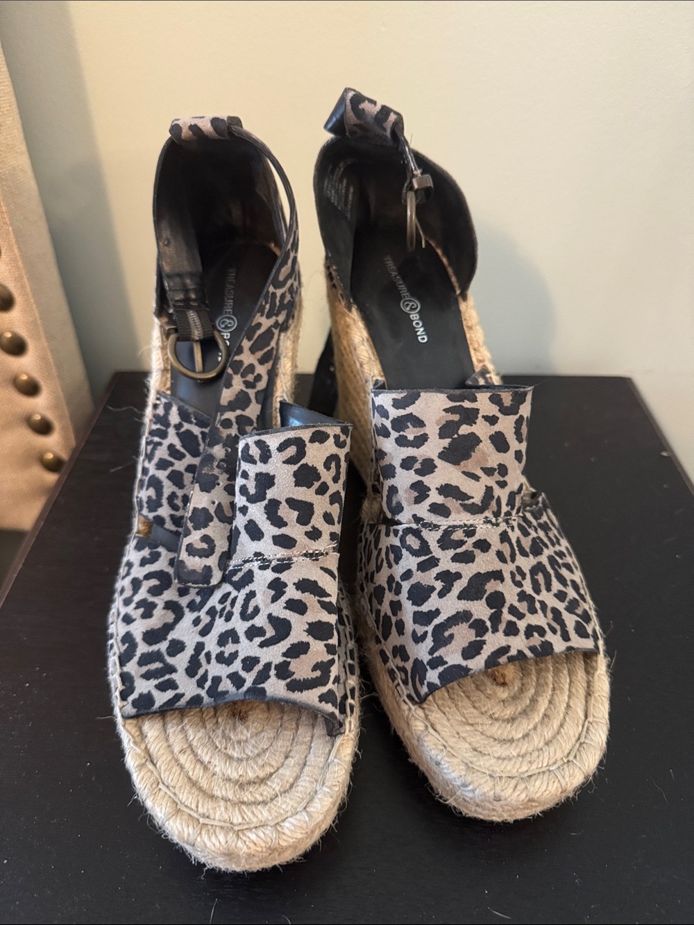 Treasure & Bond Leopard Print Wedges
